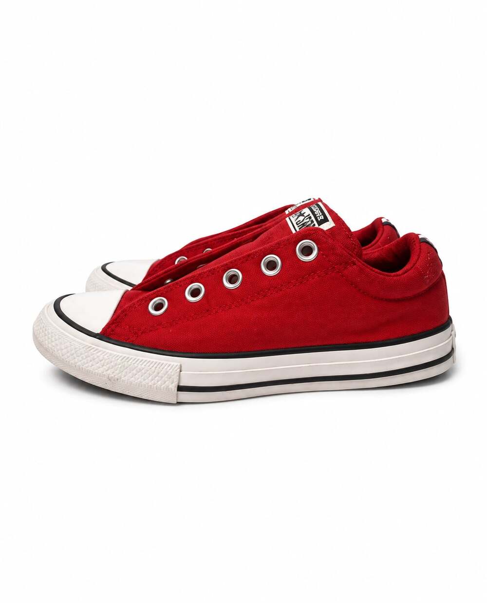 Red Converse All Star Chuck Taylor Canvas Slip-On Sneakers Kids Size 2